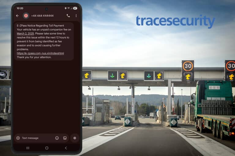 what is the toll smishing scam tracesecurity